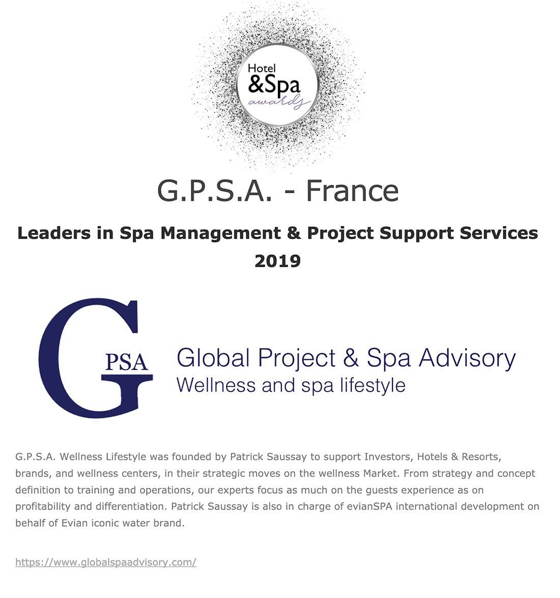 hotel spa award detail