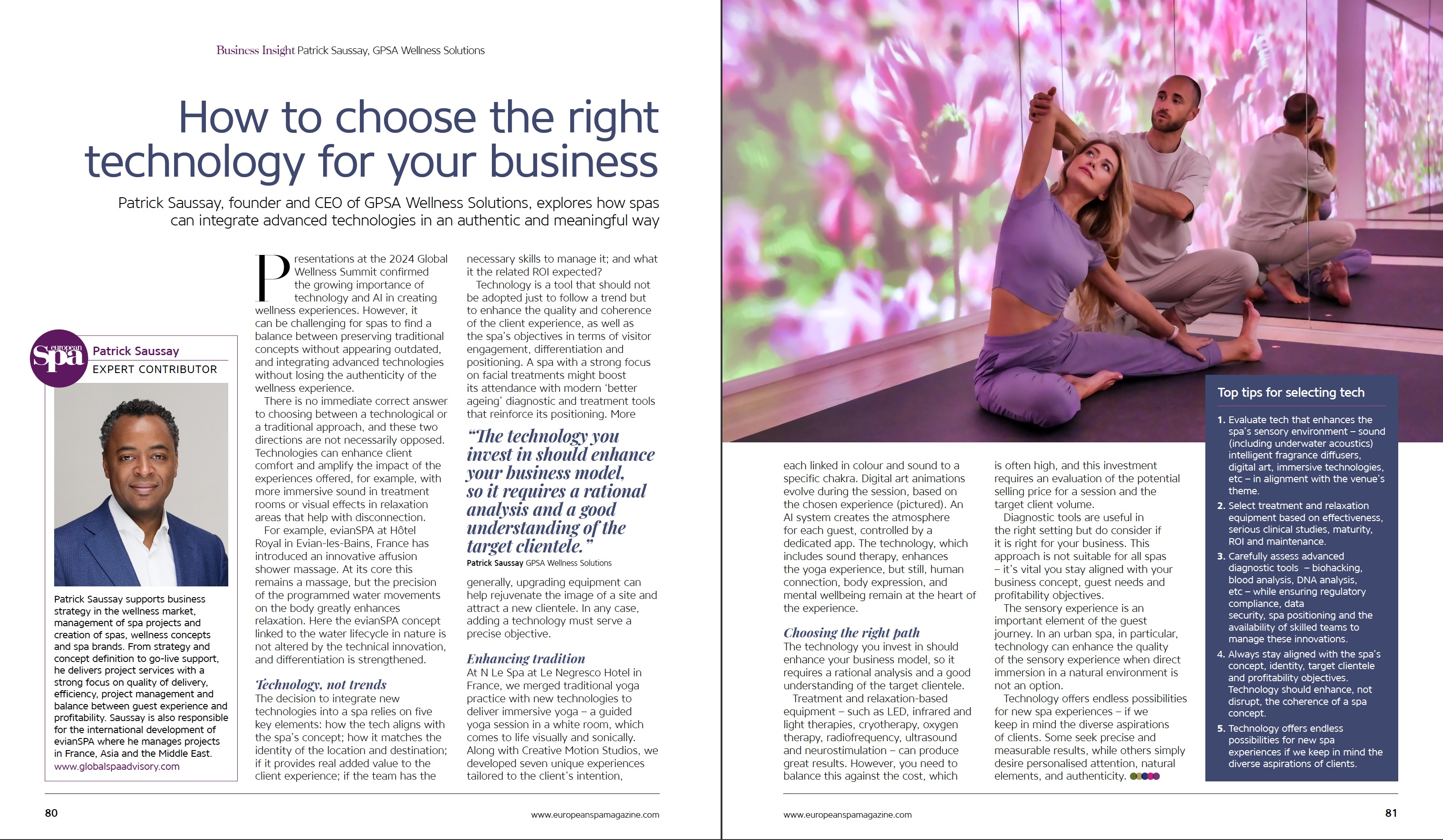 esm spring 25 - Spa consultant P Saussay - Spa & technologies